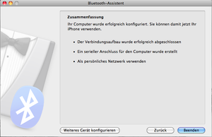 iPhone Tethering auf MAC OS X via Bluetooth