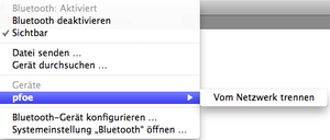 iPhone Tethering auf MAC OS X via Bluetooth